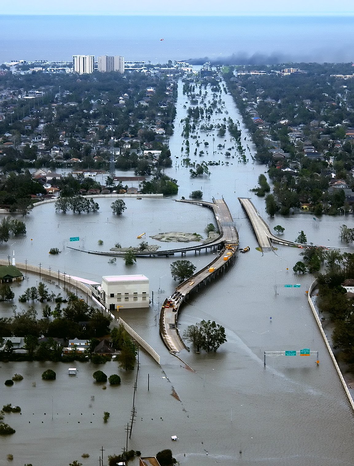 พื้นที่น้ำท่วมนิวออร์ลีนส์หลังเฮอริเคน Katrina