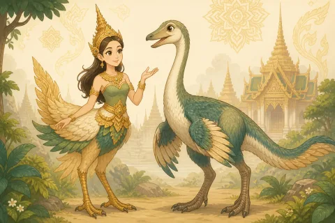 ชื่อไดโนเสาร์ไทยเล่าเรื่องอะไร — กินรี ท้าวสุรนารี และเจ้าฟ้า